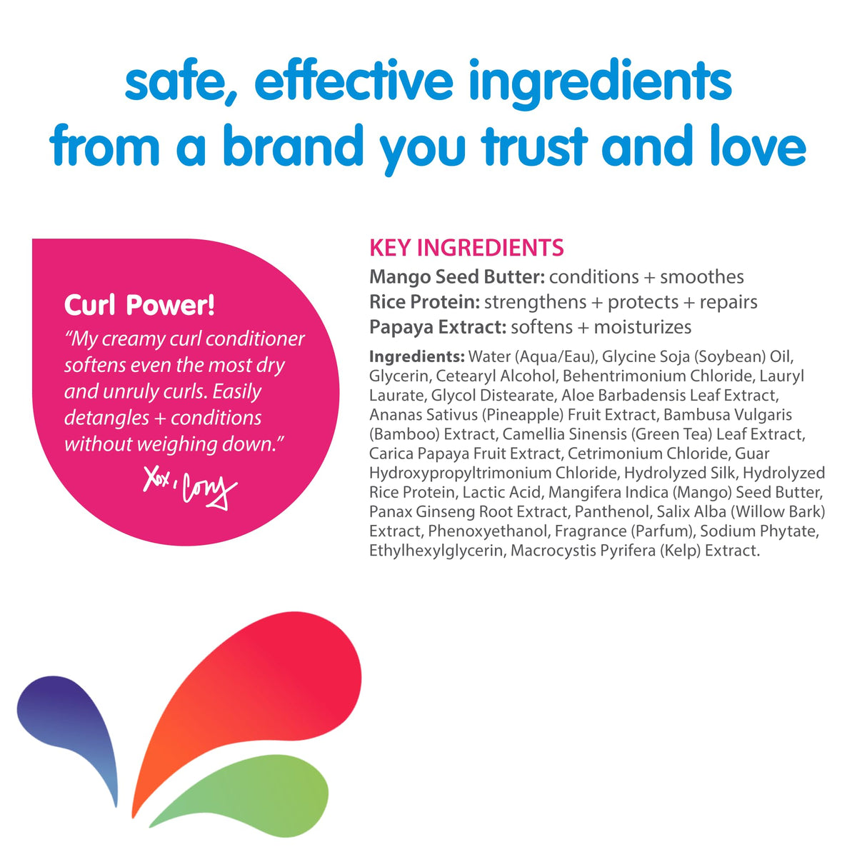 SO COZY Curl Conditioner for Kids packaging details