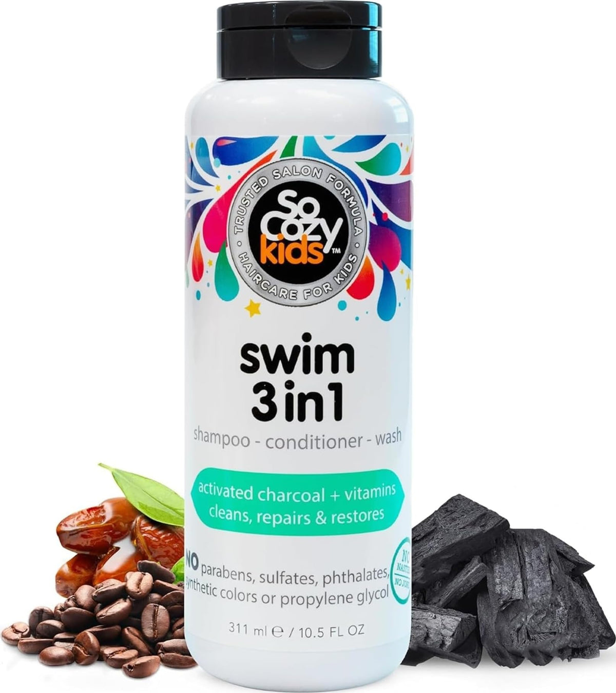 SO COZY Kids Swim 3-in-1 Shampoo Conditioner Body Wash front view