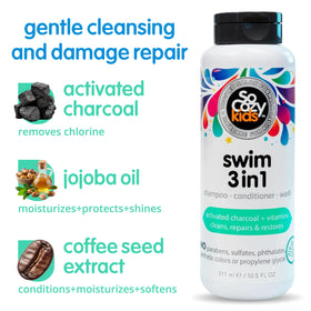 SO COZY Kids Swim 3-in-1 Shampoo Conditioner Body Wash with bubbles