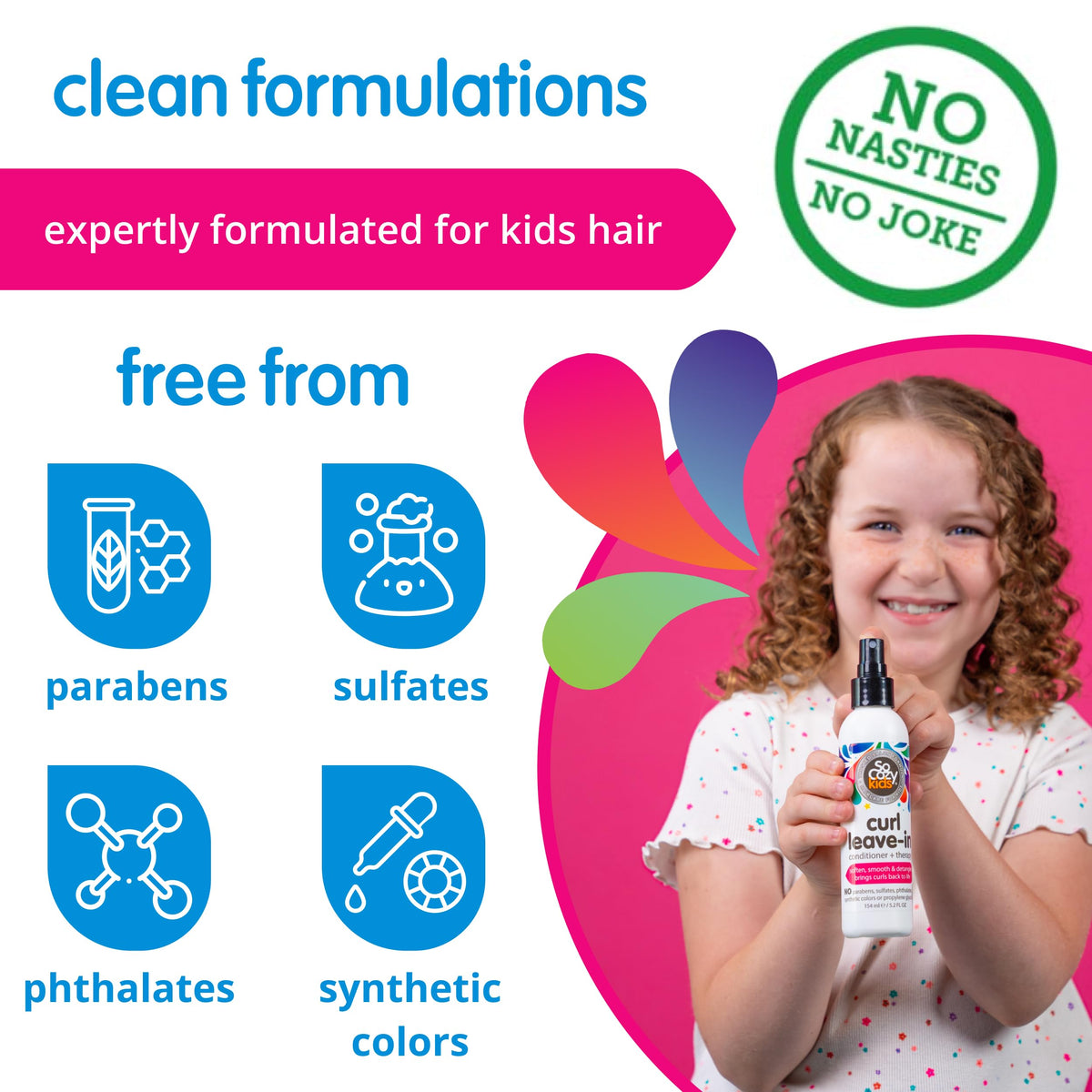 SO COZY Leave In Conditioner Spray packaging with ingredients