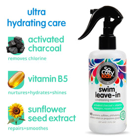 SO COZY Swim Leave In Conditioner Spray in use on child's hair