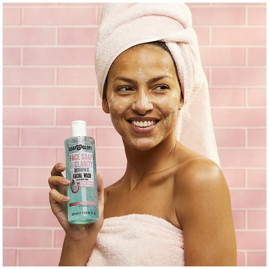 Soap & Glory Face Soap & Clarity 3-in-1 Cleansing Gel in lifestyle setting