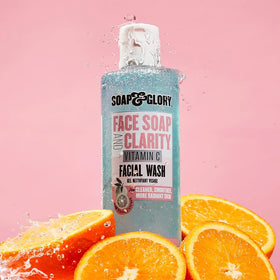 Soap & Glory Face Soap & Clarity 3-in-1 Cleansing Gel with ingredients