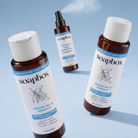 Soapbox Argan Oil & Vanilla Shampoo and Conditioner set with natural ingredients