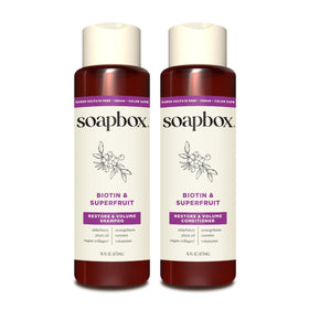 Soapbox Biotin & Super Fruit Shampoo 16oz front view