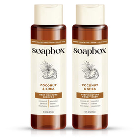 Soapbox Coconut & Shea Shampoo front view 16oz