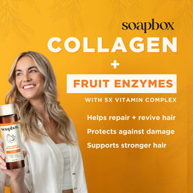 Soapbox Collagen & Fruit Enzymes Shampoo & Conditioner Set packaging