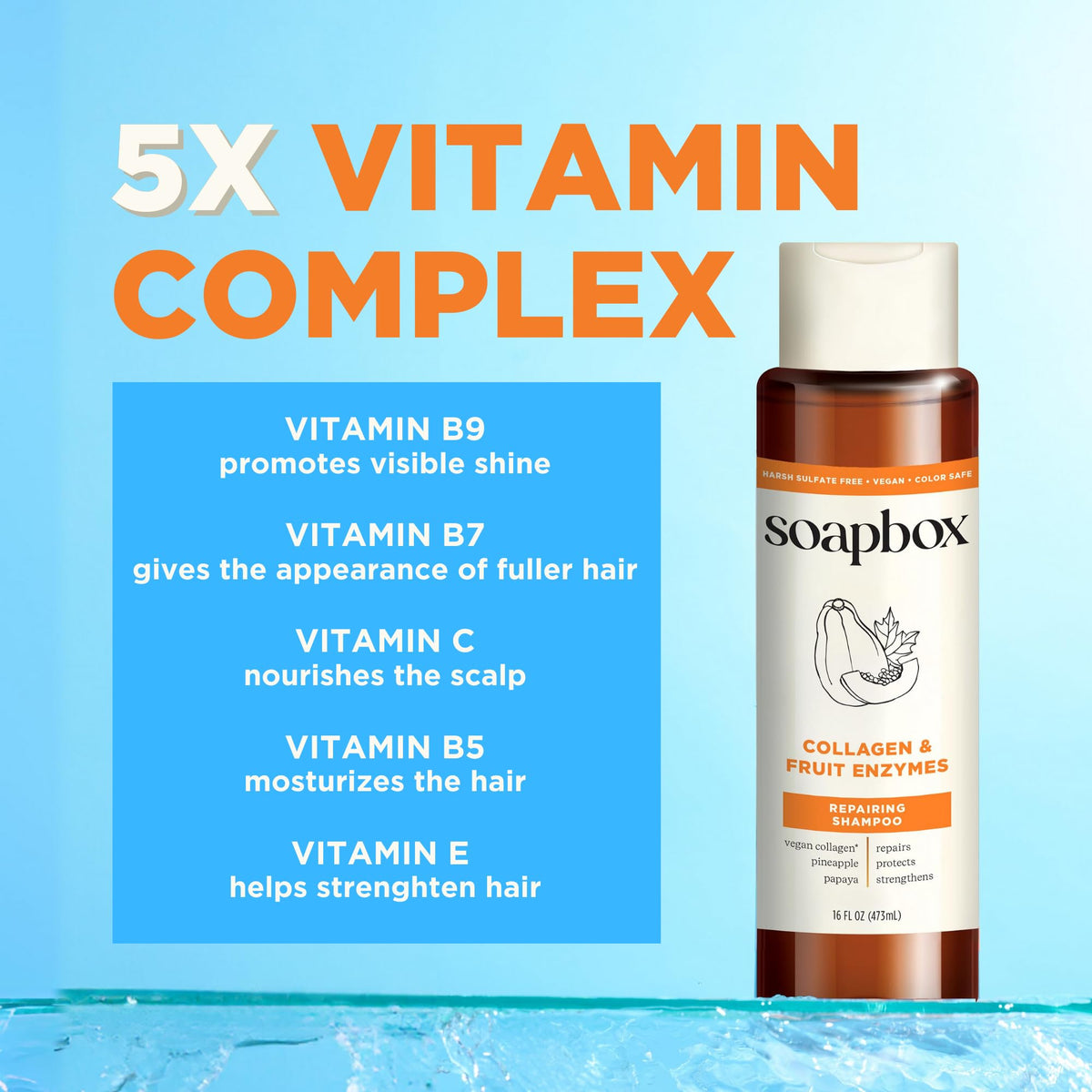 Soapbox Collagen & Fruit Enzymes Shampoo texture close-up