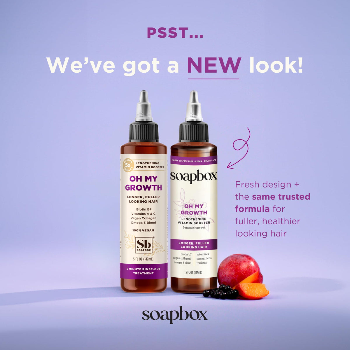 Soapbox Oh My Growth Hair 2pk back view showing ingredients