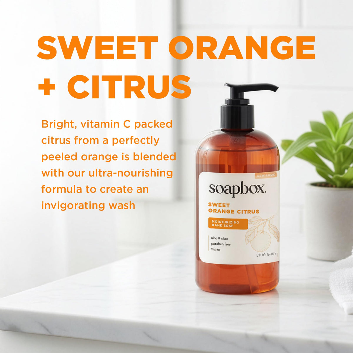 Soapbox Sweet Orange Citrus Liquid Hand Soap packaging details
