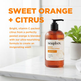 Soapbox Sweet Orange Citrus Liquid Hand Soap packaging details