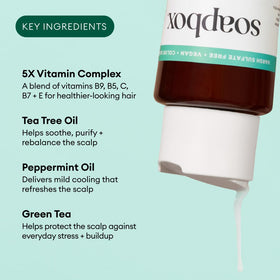 Soapbox Tea Tree & Mint Conditioner bottle close-up
