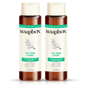Soapbox Tea Tree & Mint Shampoo 16oz front view