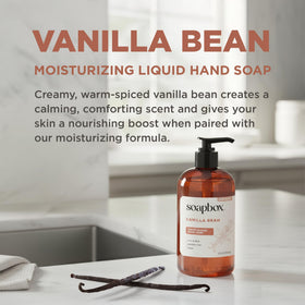 Soapbox Vanilla Bean Liquid Hand Soap Refill 64oz side view