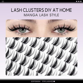 SOFENIDA Fairy Lash Clusters 8mm and 14mm lengths displayed