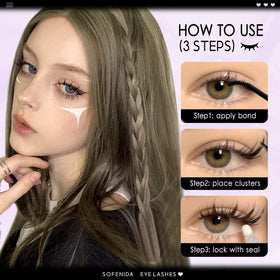SOFENIDA Fairy Lash Clusters in a beauty setup