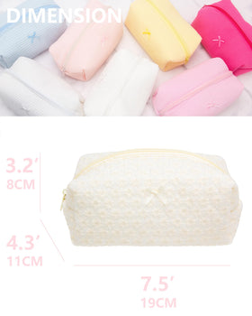 Soft cotton fabric of PAZIMIIK makeup bag in floral pattern