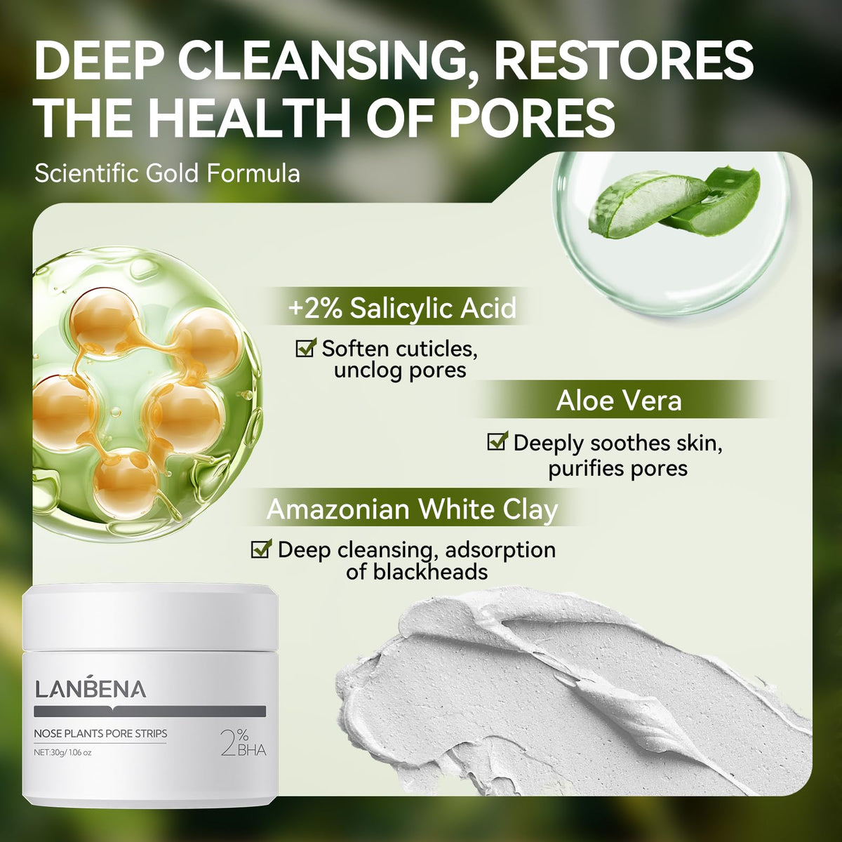 Soft rubber nose brush included in LANBENA set