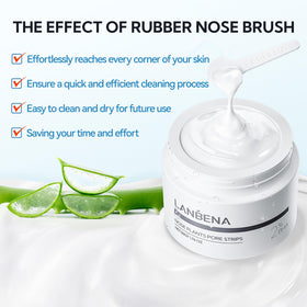 Soft rubber nose brush included with LANBENA strips