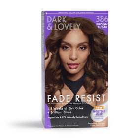 SoftSheen Dark and Lovely Fade Resist Rich Conditioning Color Brown Sugar 386 front view