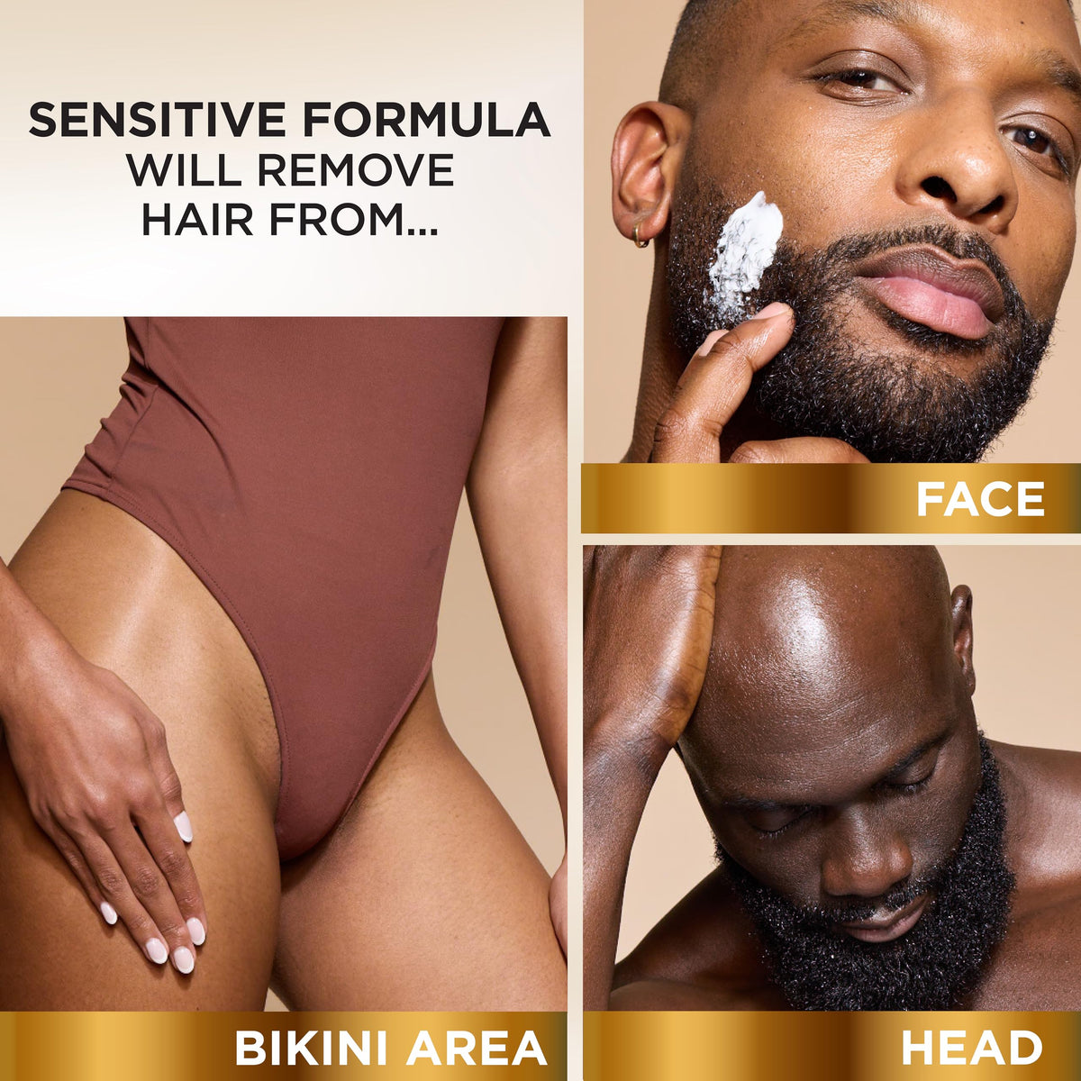 SoftSheen Magic Razorless Shaving Cream application process