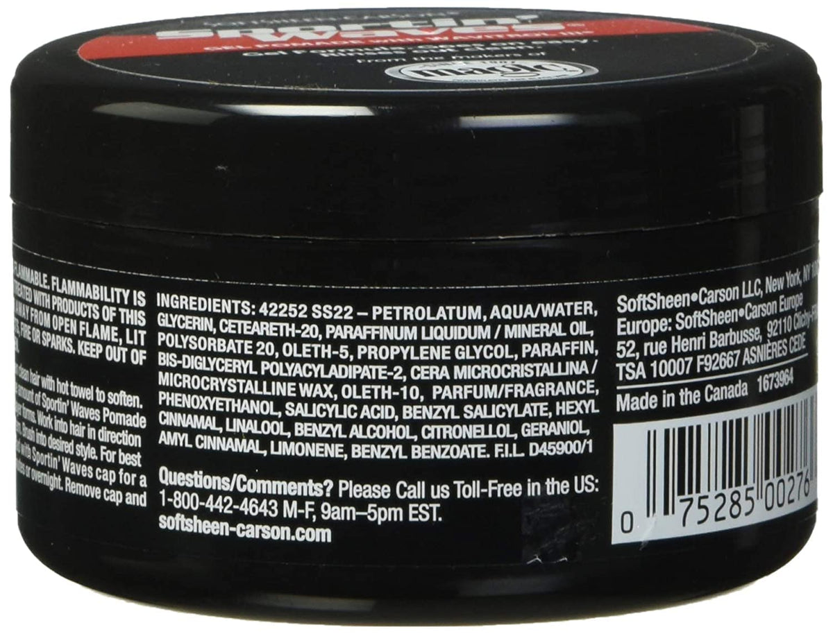 SoftSheen Sportin' Waves Gel Pomade application on hair