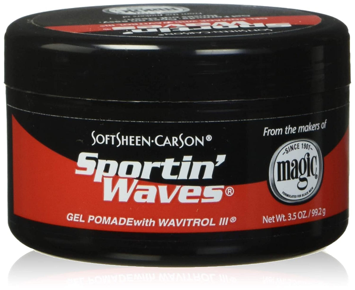 SoftSheen Sportin' Waves Gel Pomade front view 3.5 oz