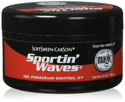 SoftSheen Sportin' Waves Gel Pomade front view 3.5 oz