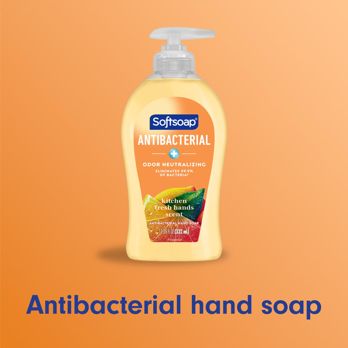 Softsoap Antibacterial Hand Soap 11.25 fl oz pump bottle back view
