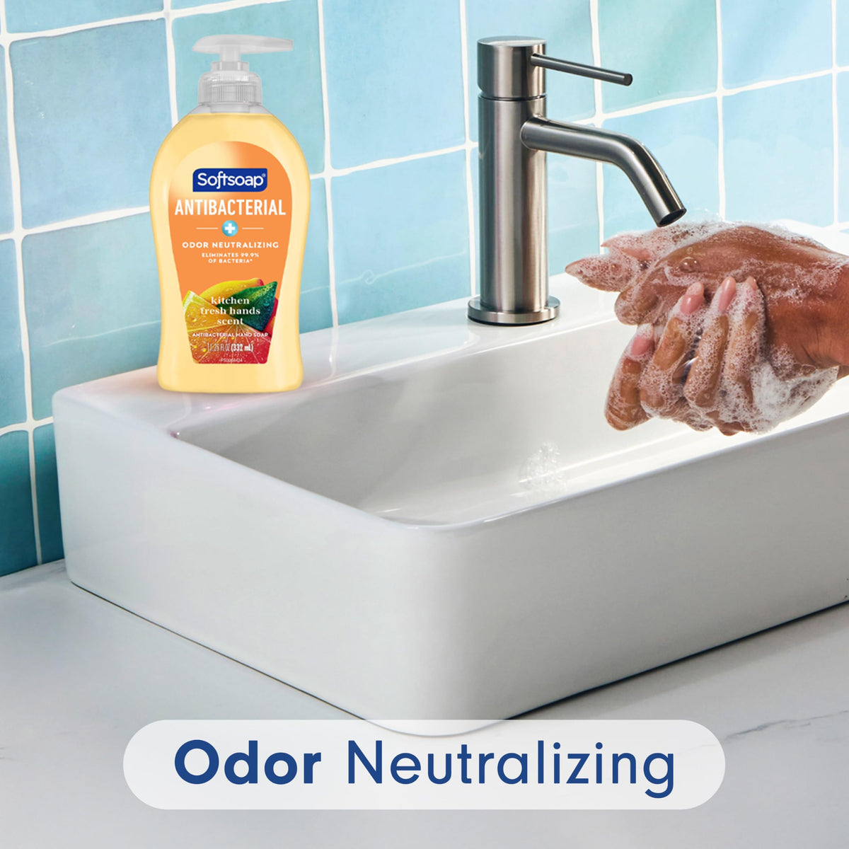 Softsoap Antibacterial Hand Soap 11.25 fl oz pump bottle side view