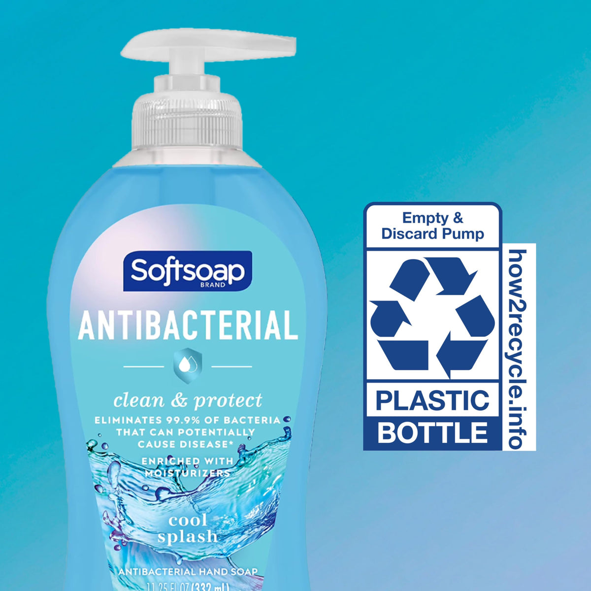 Softsoap Antibacterial Hand Soap 11.25 oz with a hand washing