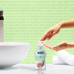 Softsoap Antibacterial Hand Soap bottle side view