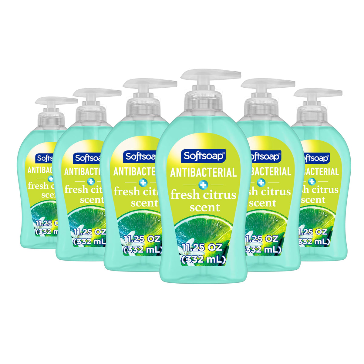 Softsoap Antibacterial Hand Soap Fresh Citrus 6 pack front view