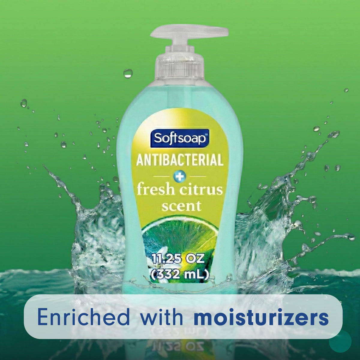 Softsoap Antibacterial Hand Soap Fresh Citrus in a kitchen setting