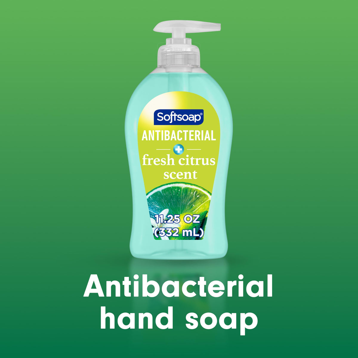 Softsoap Antibacterial Hand Soap Fresh Citrus pump bottle side view