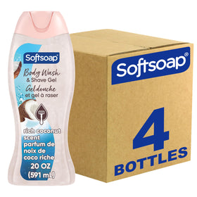 Softsoap Moisturizing Body Wash and Shave Gel 20 fl oz front view
