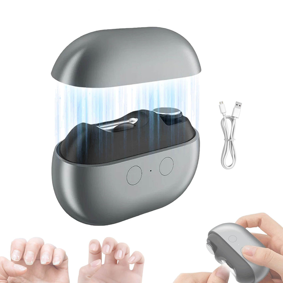 soglude Electric Nail Clippers front view with LED light