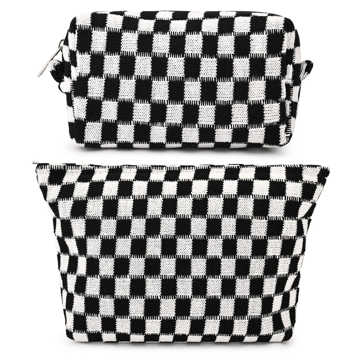 SOIDRAM checkered cosmetic bag set front view