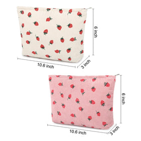 SOIDRAM Cute Makeup Bag with metal zipper pulls