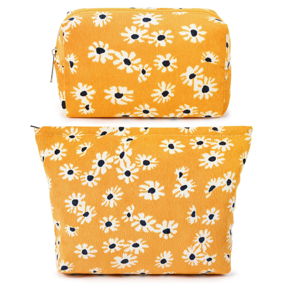 SOIDRAM Flower Makeup Bag large size front view in floral design