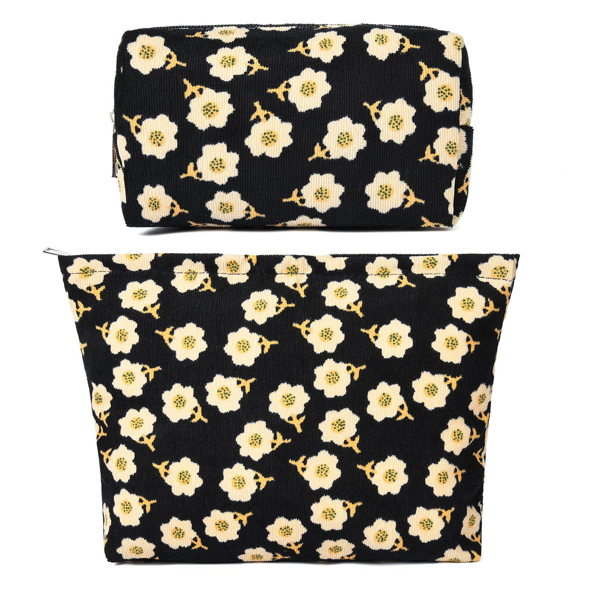 SOIDRAM Flower Makeup Bag Set front view with floral design