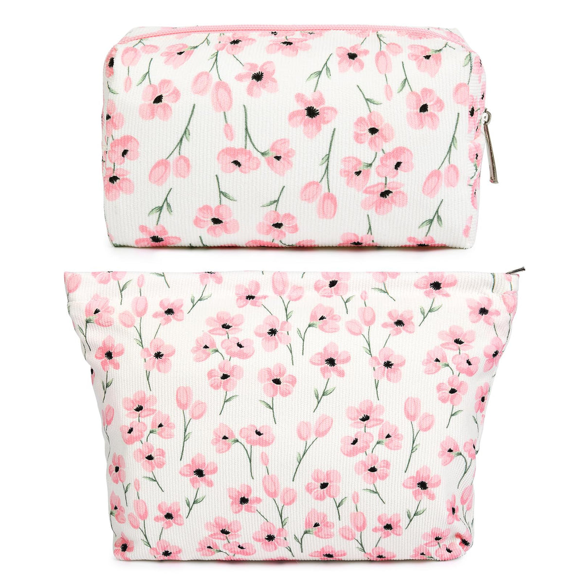 SOIDRAM Flower Makeup Bag Set front view with floral design