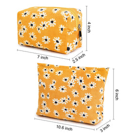 SOIDRAM Flower Makeup Bag set showing both bags together