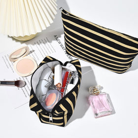SOIDRAM large capacity makeup bag with cosmetics inside