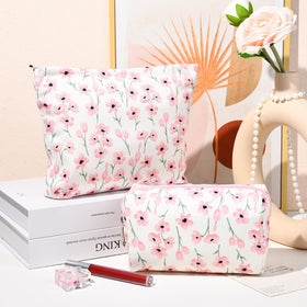 SOIDRAM large makeup bag opened showing organized cosmetics