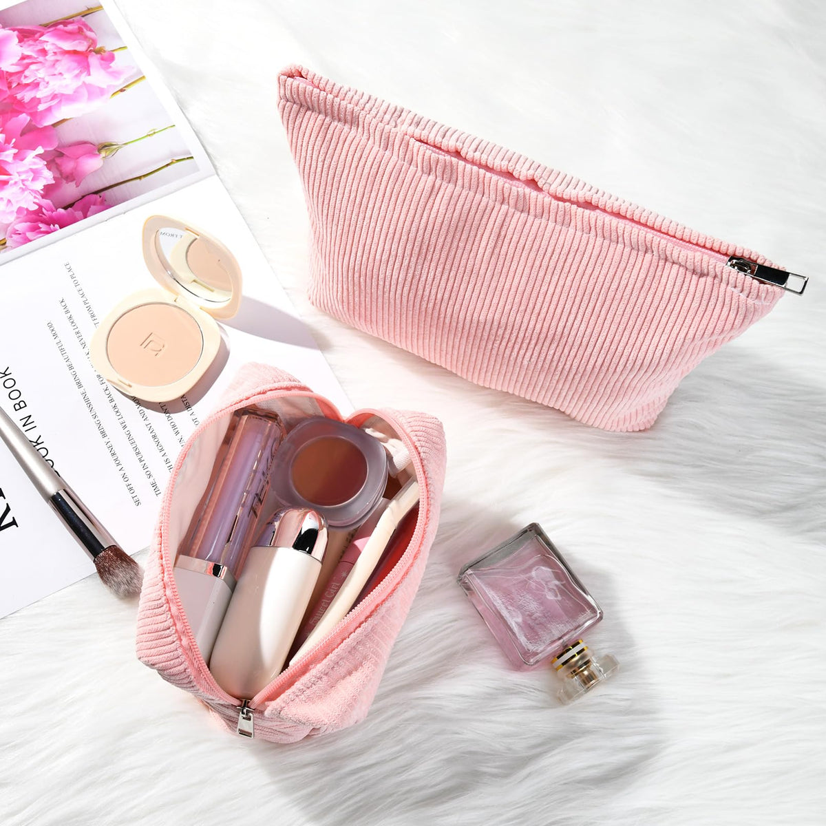 SOIDRAM large makeup bag with metal zipper