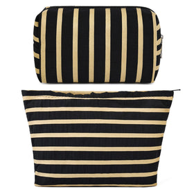 SOIDRAM large stripe makeup bag front view