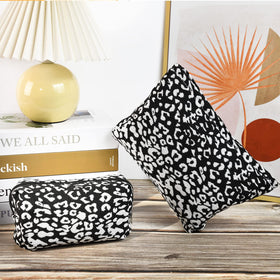 SOIDRAM Leopard Print Makeup Bag set in lifestyle scene