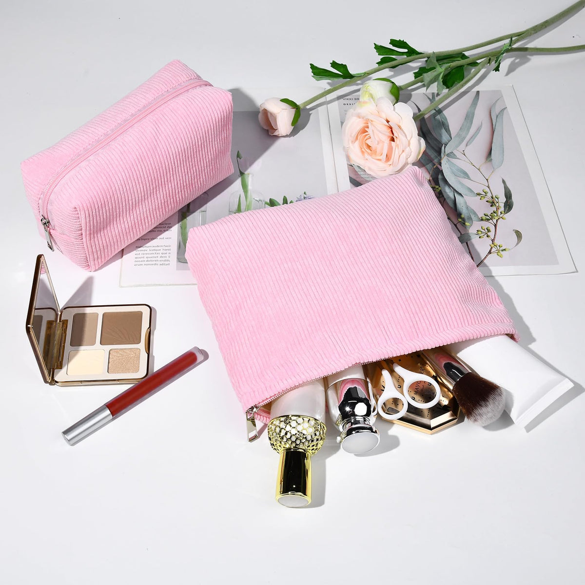 SOIDRAM makeup bag in travel suitcase