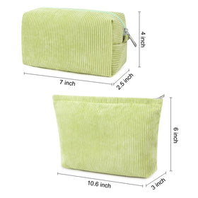 SOIDRAM makeup bag set showing both sizes, front view